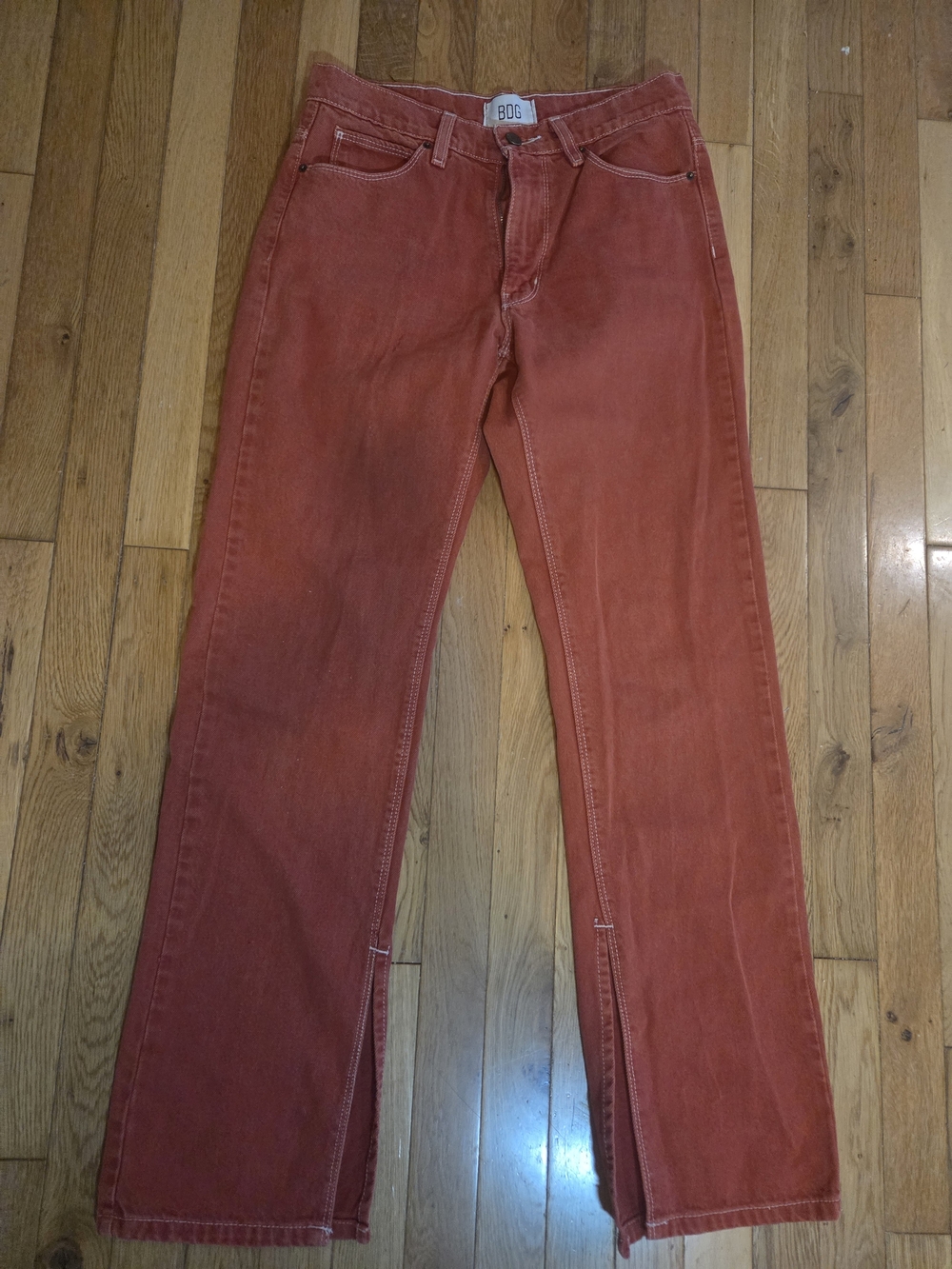 BDG Wide-Leg Jeans in Rust Orange